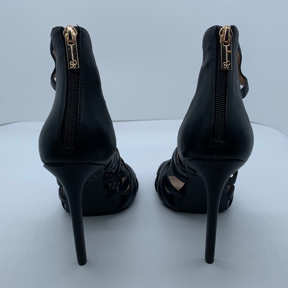 Jessica Simpson Black Lace Up the Front with Tassel And Gold Zippered Back! - Picture 5 of 10